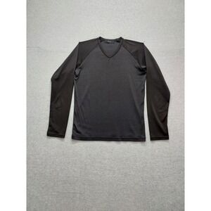 Comme Ca Ism Women T Shirt M Black V Neck Long Sleeve Lightweight Casual Wear